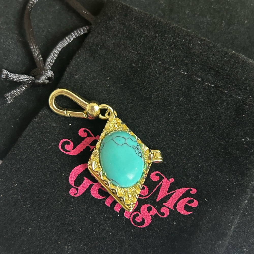 Feed me gems Turquoise Judas charm